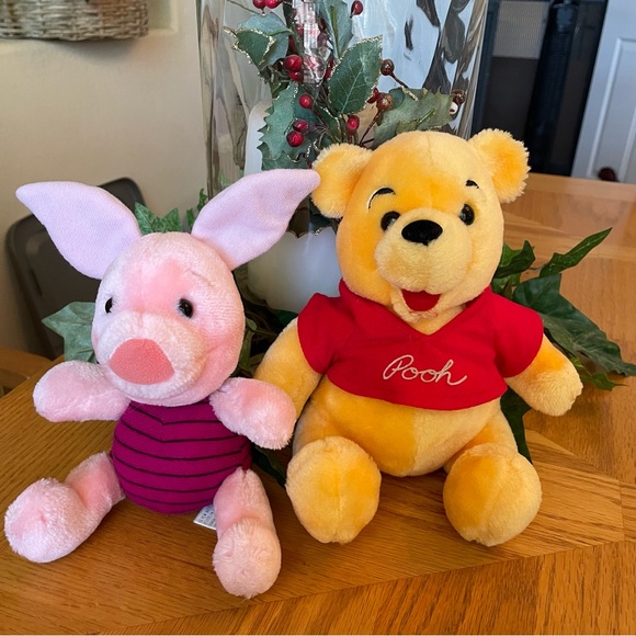 Disney Other - Vintage Winnie the Pooh and Piglet Plush